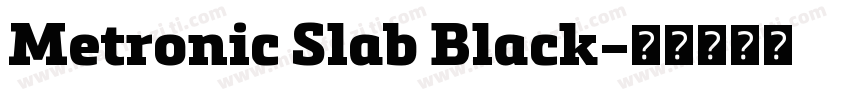 Metronic Slab Black字体转换